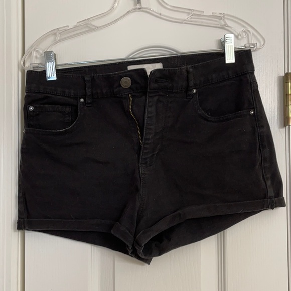 Garage Black RetroHigh Waisted Shorts - Picture 1 of 5